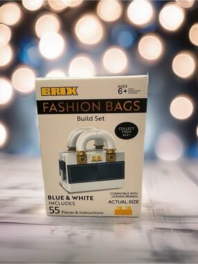 BRIX Fashion Bags Build Set - Blue & White